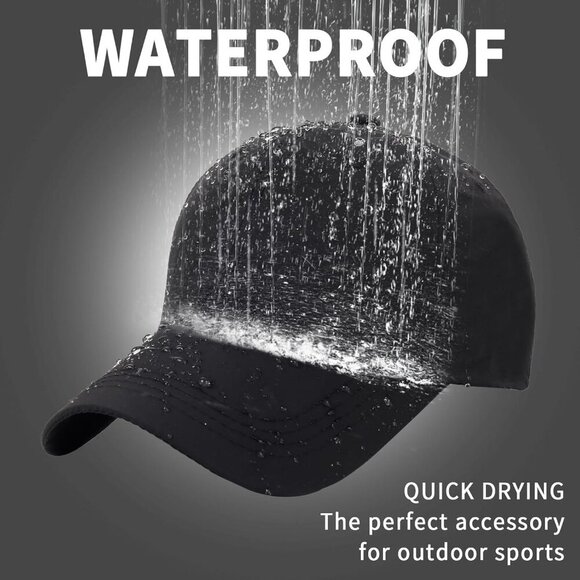 Unisex Waterproof Running Hat Lightweight Sun Protection Baseball Cap for Outdoo - Picture 4 of 7